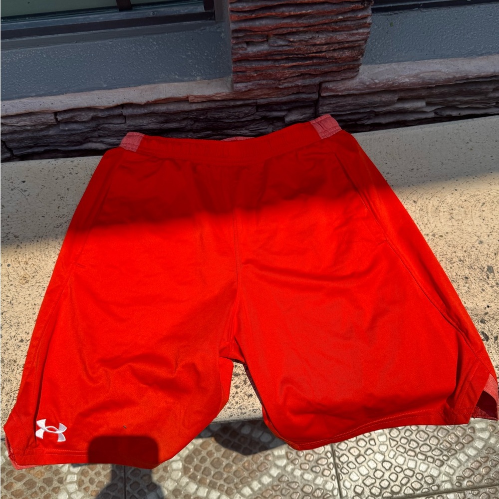 Under Armour Red Athletic Performance Shorts
